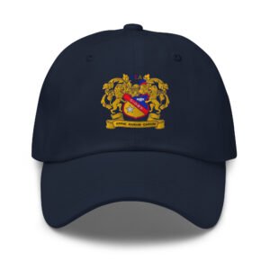 Gorra azul marino con escudo de Phi Sigma Alpha