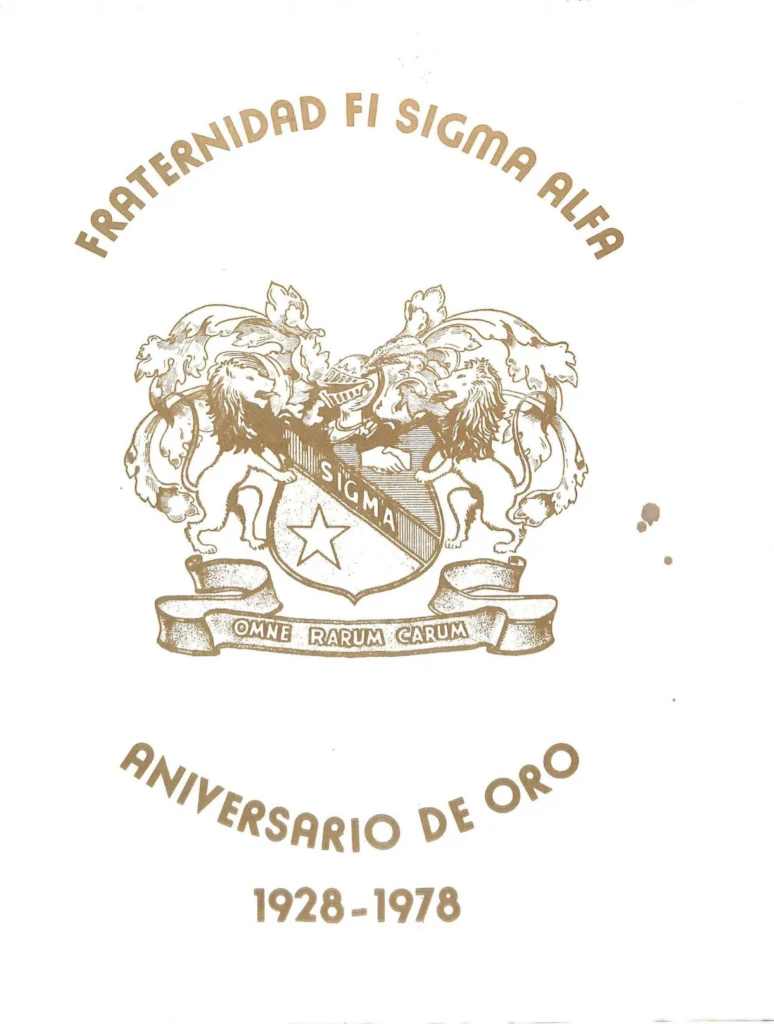 Portada del Anuario Phi Sigma Alpha de 1978, edición del 50 aniversario