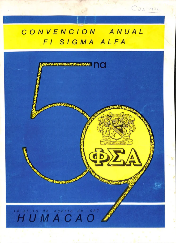 Portada del Anuario Phi Sigma Alpha de 1987