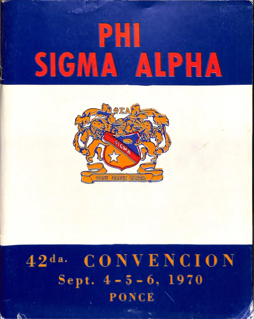 Portada del Anuario Phi Sigma Alpha de 1970